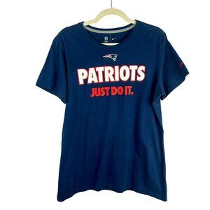 Patriots Nike NFL Shirt Women 2XL Navy Blue Short Sleeves Football‎ New England